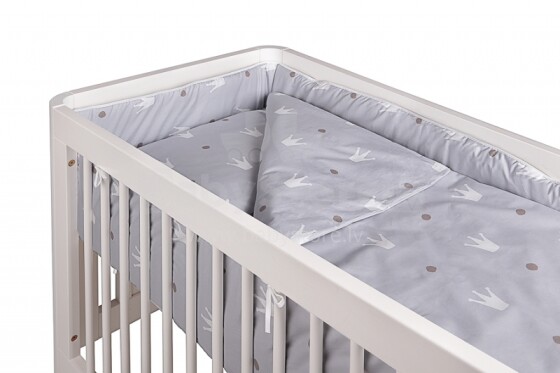 Troll Bedding Set for Crib 2 Royal Grey Комплект постельного белья для колыбельки