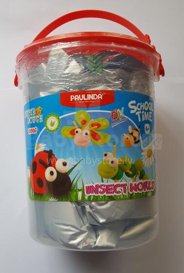 Paulinda Super Dough Art.081518-1 School Time Insect World Набор пластилина