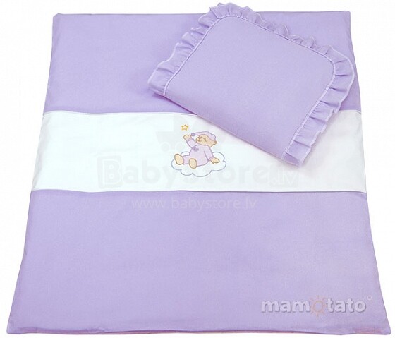 Mamo Tato Bear 75947 Col. Lavender Комплект постельного белья для коляски из 4 частей
