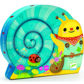 Djeco Puzzle Snail  Art.DJ07219 Puzle - Gliemeža piedzīvojumi dārzā 