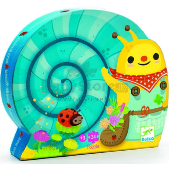 Djeco Puzzle Snail  Art.DJ07219 Puzle - Gliemeža piedzīvojumi dārzā 
