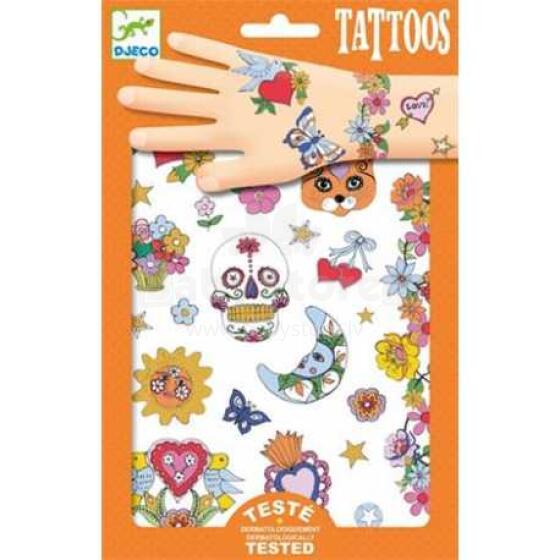 Djeco Tattoos Mexican Fiesta  Art.09578 Tetovējumu komplekts