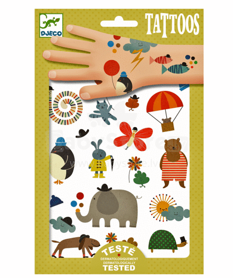 Djeco Tattoos Pretty Little  Art.09579 Tetovējumu komplekts