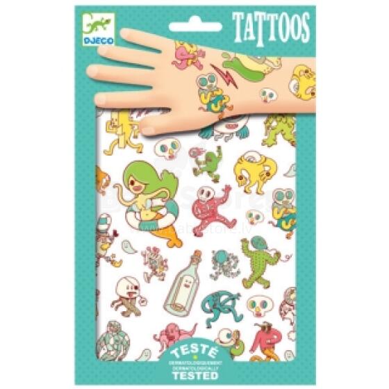 Djeco Tattoos Crazy  Art.09583 Tetovējumu komplekts