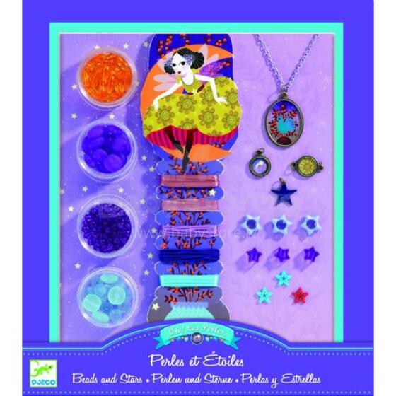 Djeco Pearls and Stars  Art.DJ09805 Набор для творчества Бусины и звездочки