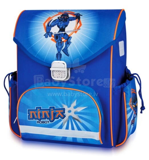 Patio Ergo School Backpack Art.86108 Bērnu ergonomiskā mugursoma [skolnieku ortopēdiskā mugursoma portfelis] Ninja 40020