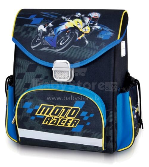 Patio Ergo School Backpack Art.86140 Bērnu ergonomiskā mugursoma [skolnieku ortopēdiskā mugursoma portfelis] MOTO 40082