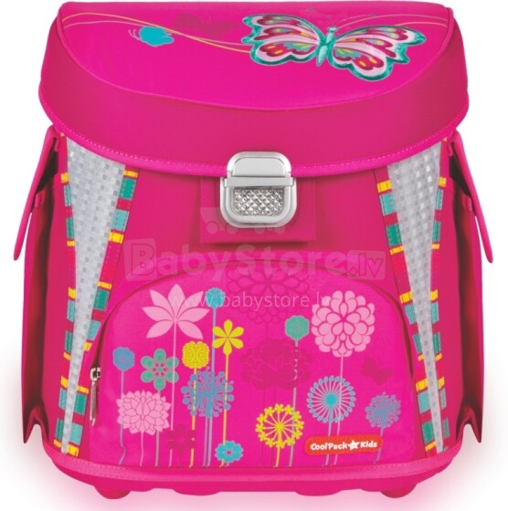Patio Ergo School Backpack Art.86168 Школьный эргономичный рюкзак с ортопедической воздухопроницаемой спинкой [портфель, ранец]  Butterfly 56007