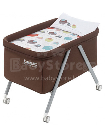 Interbaby Basic Crib Chocolate Art. 52424 Šūpulītis gultiņa