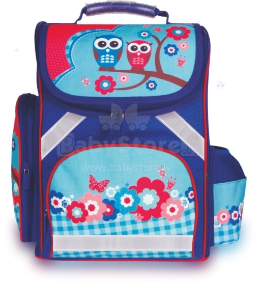 Patio Ergo School Backpack Owls Art.54102 Школьный эргономичный рюкзак с ортопедической воздухопроницаемой спинкой [портфель, ранец]