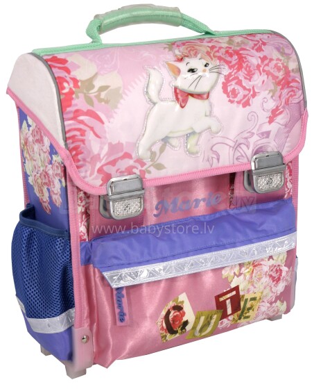 Paso Disney Marie School Backpack Art.86048 Bērnu ergonomiskā mugursoma [skolnieku ortopēdiskā mugursoma portfelis]