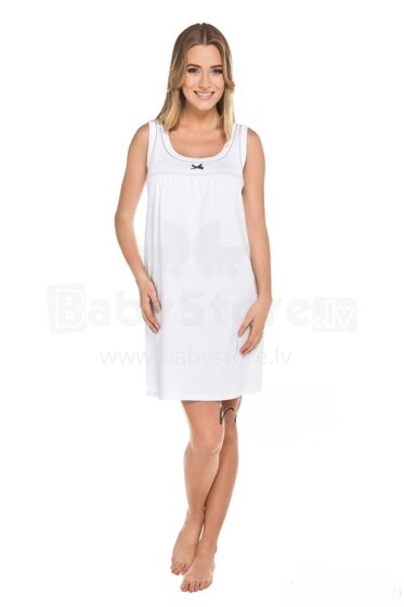 Italų mados baltas „Oktawia“ menas. 32706 Medvilniniai naktiniai marškiniai nėščioms moterims / mityba