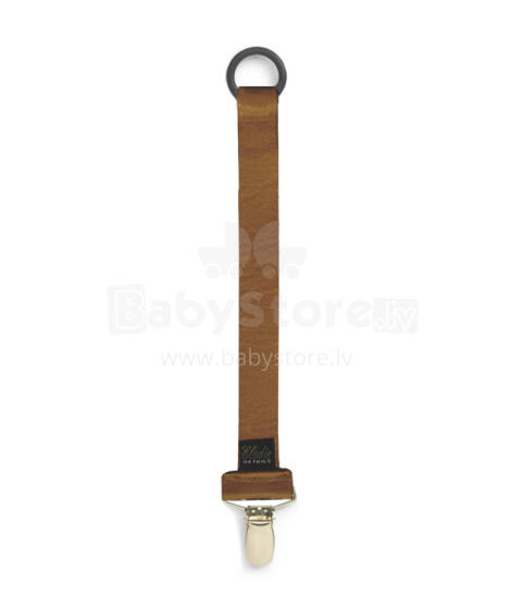 Elodie Details Pacifier Clip Art.103894  Leather Cognac