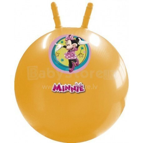 Smoby Art.4201S Minnie Мяч для занятий с ребенком с рождения 50 см (Мяч прыгун с ушками) 
