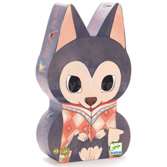 Djeco Puzzle Little Wolf Art.DJ07200 Silueta puzle - Mazā vilku meitene 