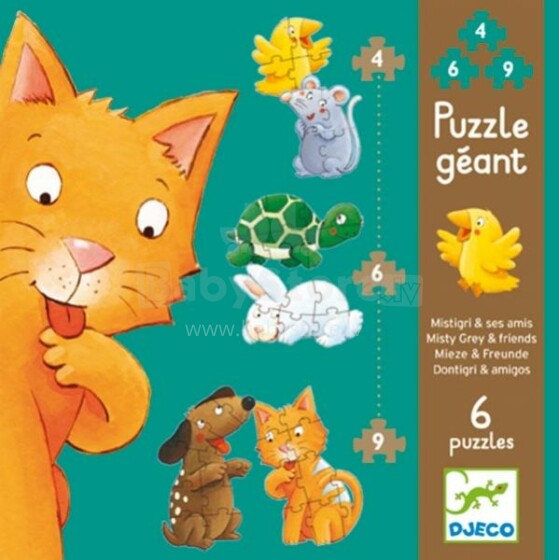 Djeco Puzzle Cat  Art.DJ07113 Puzle Kakis