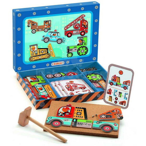 Djeco Tap Tap Vehicles Art.DJ06641 Конструктор Автомастерская 
