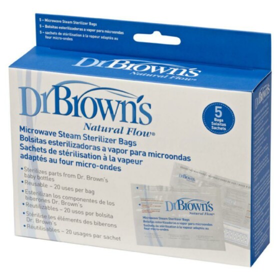 Dr.Browns 960 mikrobangų sterilizavimo maišeliai (5 vnt.)