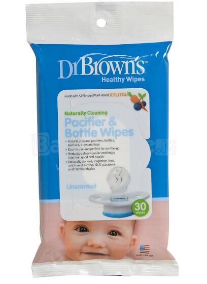 Dr.Browns Wipes Bottle Art.HG040-P2  mitrās salvetes māneklīšu un pudelīšu tīrīšanai, 30gb