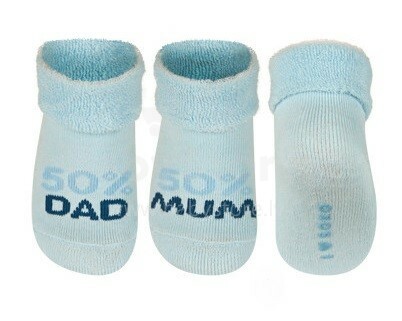 SOXO Baby 66332 Aš myliu MAMA Aš myliu tėtis kojines su užrašais