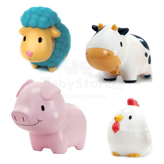 Munchkin Squiritin Farmyard Friends Art.012000 комплект игрушек для ванны(4шт.)