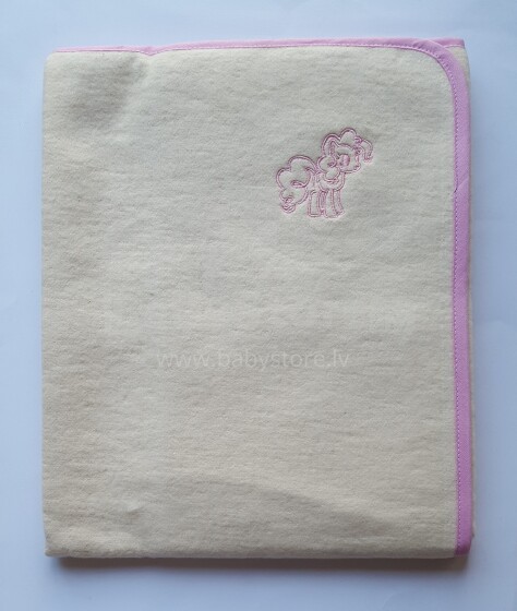 WOT ADCP 001/1 Pink Aukštos kokybės medvilninė antklodė vaikams (antklodė) 70x100 cm