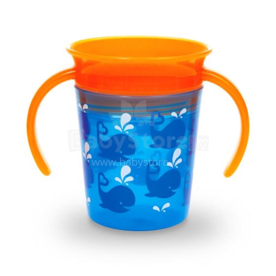Munchkin Miracle Deco Cup 360° Blue Whale  Art.012294 Mācību krūzīte 177ml