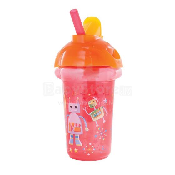 Munchkin Deco Flip Straw Cup  Art.012092  бутылочка с трубочкой,266мл