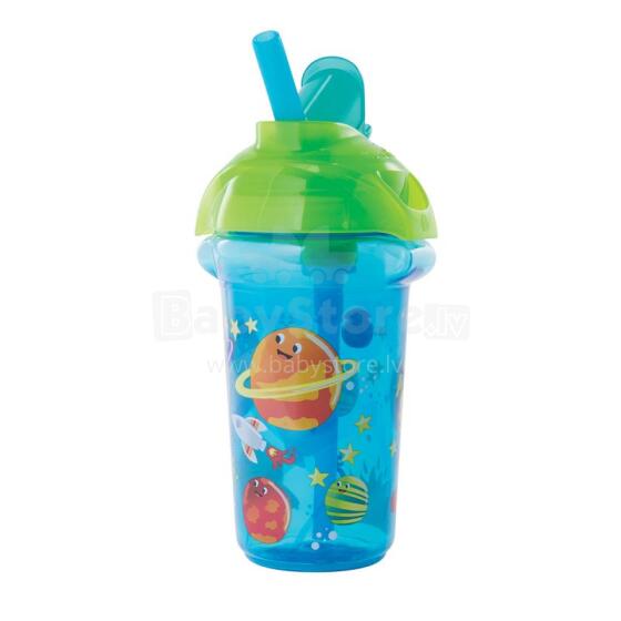Munchkin Deco Flip Straw Cup  Art.012092  бутылочка с трубочкой,266мл