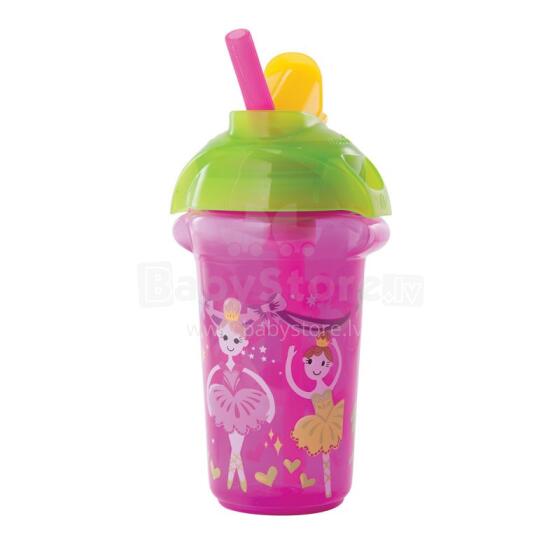 Munchkin Deco Flip Straw Cup  Art.012092  бутылочка с трубочкой,266мл