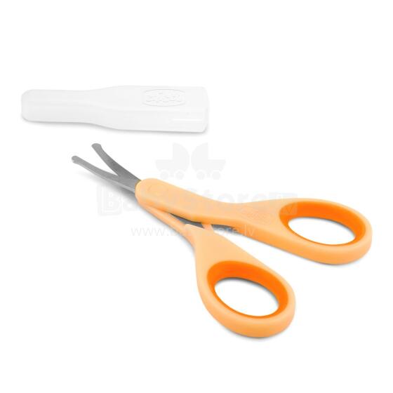 Chicco Art.05912.00 Šķērītes bērniem ar noapaļotiem galiem, orange