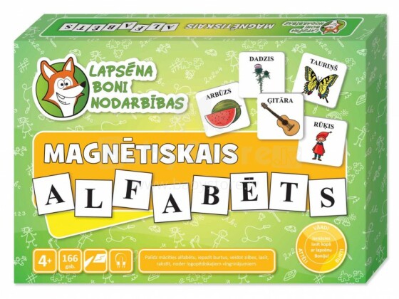 Smartian Art.006912 Mokomasis žaidimas Magnetinė abėcėlė (latvių kalba)