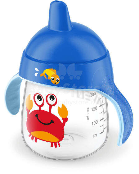 Philips Avent Sip no Drip Art.SCF753/04 Классическая учебная кружка с ручками и жестким носиком 260ml 12m+