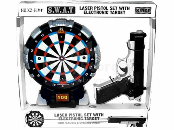 Laser Pistol S.W.A.T. Art.AF004761 Детский игрушечный дартс в комплекте с пистолетом [с лазерным прицелом]