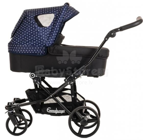 Emmaljunga '17 Viking Extra Hood  Art. 54740 Navy Dots Защита от солнца для прогулочной коляски Viking/Super Viking 