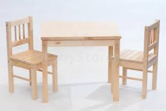 Timberino Duet Art.929 Bērnu mēbeles komplekts lakots Galdiņš un 2 krēsliņi