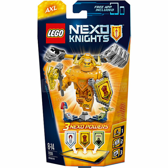 „Lego Nexo Knights Ultimate Axl“ 70336 konstruktorius