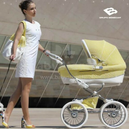 Bebecar'16 Prive Luxury Eco Stylo Class Lemon  Классическая коляска для новорожденных