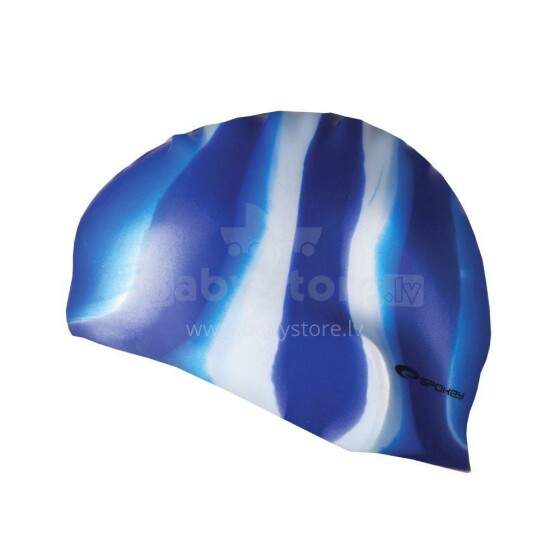 Spokey abstraktne kunst. 85364 Kvaliteetne silikoonist ujumismüts, sinine