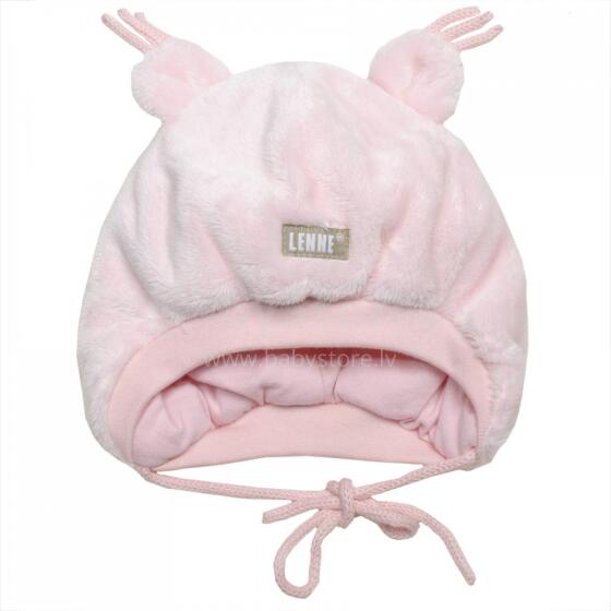Lenne'17 Art.15371-16371/176 Berna Knitted hat pink Детская тёплая плюшевая шапочка