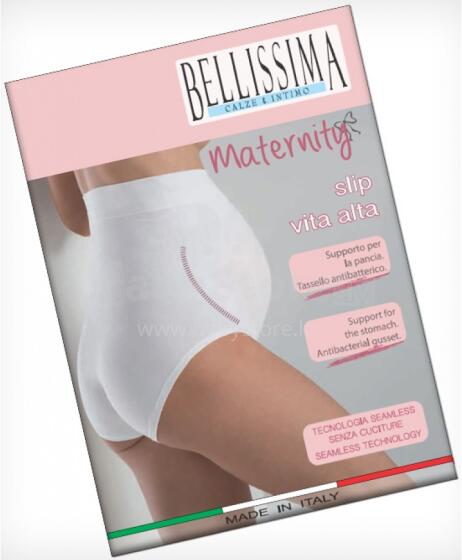Bellissima Art.M004 Slip Vita Alta BIANCO Bezvīļu biksītes ar augsto vidukli un vēdera atbalstu (S-XL)