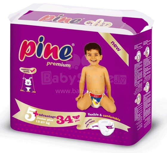 Pine Junior Plus 5+ Art.87677 autiņbiksītes jaundzimušajiem 13-27kg,50gb