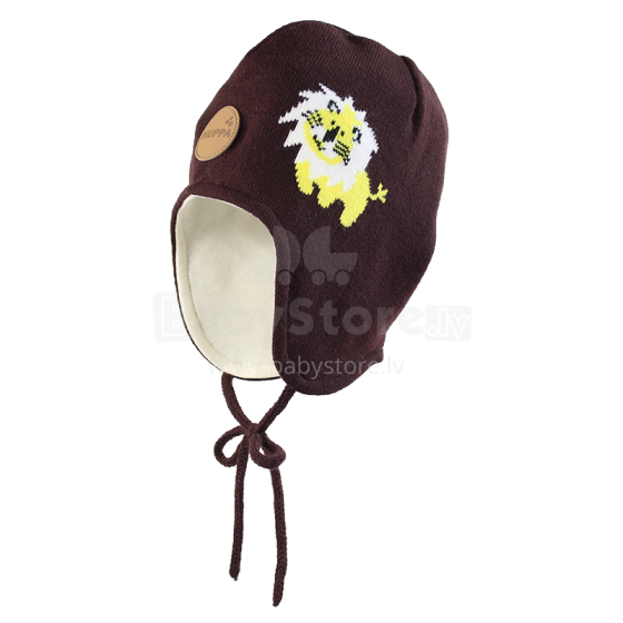 Huppa '17 Lion Art.80320000-60081 Mazuļu adīta ziemas cepure ar kokvilnas oderi (izm.S-M)