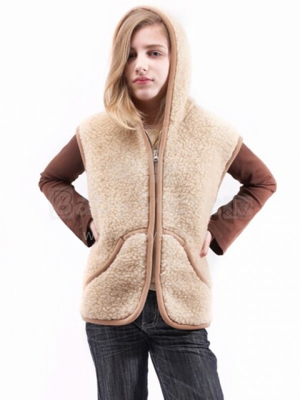 Eco Wool Robby Art.1154 Bērnu veste no merino vilnas ar kapuci (XS-XL)