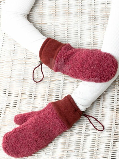 Eco Wool Yeti  Junior  Art.1370 Детские рукавицы из мерино шерсти с флисовами манжетами (XS-L)