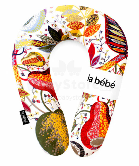 La Bebe™ Snug Cotton Nursing Maternity Pillow Art.44158 White&Grey Stripes Pillow with buckwheat filling 20*70cm