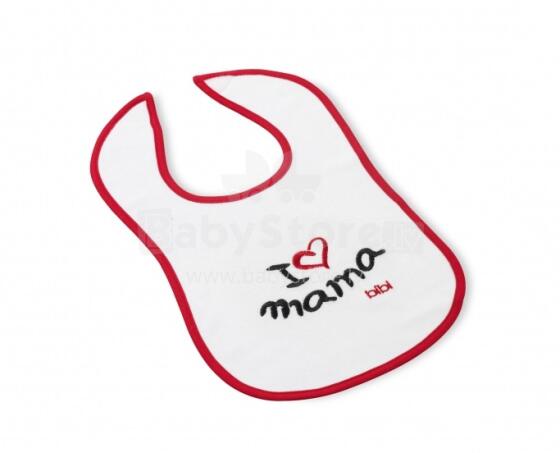 Bibi Learn-to-Eat Art.103313 Mama Red Kokvilnas lacīte 26x40 cm