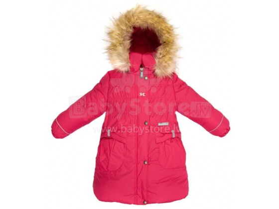 LENNE '15 Coat Coral 14333/187 vaikų šiltas žieminis šilko švarkelis-paltas [striukė] (110, 116, 122cm)