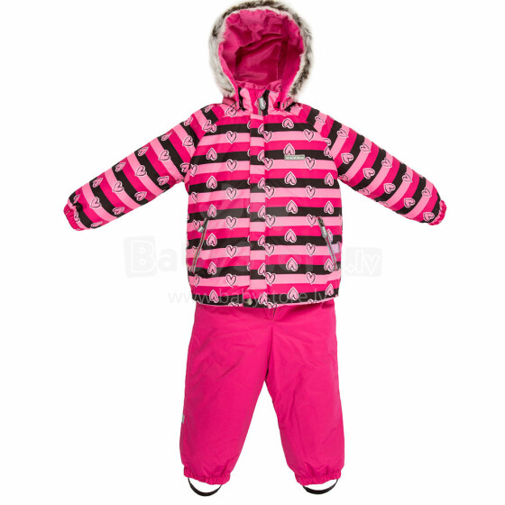 Lenne '17 Stripe Art.16318 / 2645 Šiltas žieminis kūdikio žieminis kostiumėlis Striukė ir kelnės (86-104 cm)