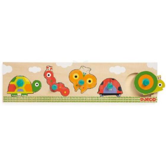 DJECO Wooden Puzzles Развивающий пазл Garden'n'co DJ01112